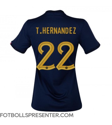 Frankrike Theo Hernandez #22 Hemma Matchtröja Dam VM 2022 Kortärmad